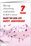 7 Years, Happy Recovery Anniversary card