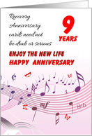 9 Years, Happy Recovery Anniversary card
