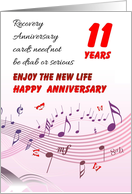 11 Years, Happy Recovery Anniversary card
