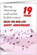 19 Years, Happy Recovery Anniversary card