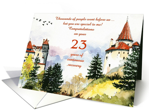 23 Years, Happy Recovery Anniversary card (1491340)