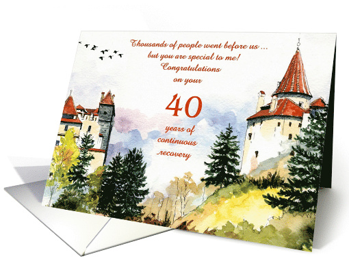 40 Years, Happy Recovery Anniversary card (1491376)