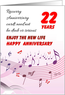 22 Years, Happy Recovery Anniversary card