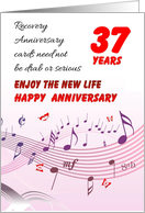 37 Years, Happy Recovery Anniversary card