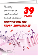 39 Years, Happy Recovery Anniversary card