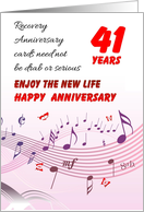 41 Years, Happy Recovery Anniversary card