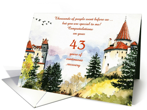 43 Years, Happy Recovery Anniversary card (1491610)