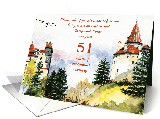 51 Years, Happy Recovery Anniversary card (1491632)