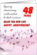 48 Years, Happy Recovery Anniversary card