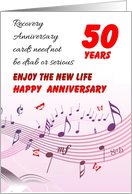 50 Years, Happy Recovery Anniversary card