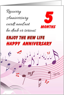 5 Months, Happy Recovery Anniversary card