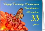 33 Years, Happy Recovery Anniversary card