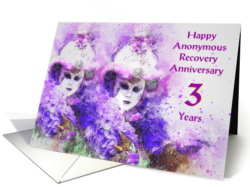 3 Years, Happy Anonymous Recovery Anniversary card (1493088)