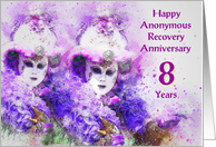 8 Years, Happy Anonymous Recovery Anniversary card