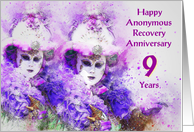 9 Years, Happy Anonymous Recovery Anniversary card
