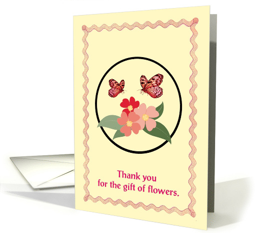 Thank you for the gift of flowers card (1493170)