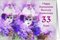 33 Years, Happy Anonymous Recovery Anniversary card