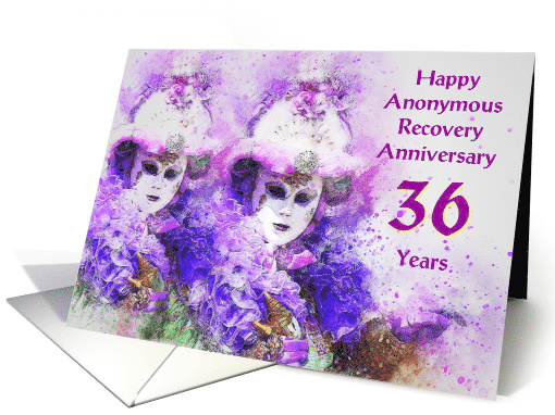 36 Years, Happy Anonymous Recovery Anniversary card (1493378)