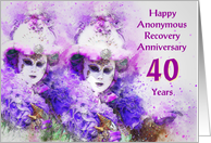40 Years, Happy Anonymous Recovery Anniversary card