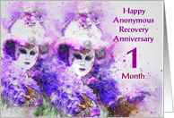 1 Month, Happy Anonymous Recovery Anniversary card