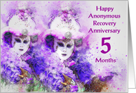 5 Months, Happy Anonymous Recovery Anniversary card