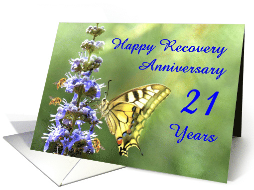 21 Years, Happy Anonymous Recovery Anniversary card (1494464)