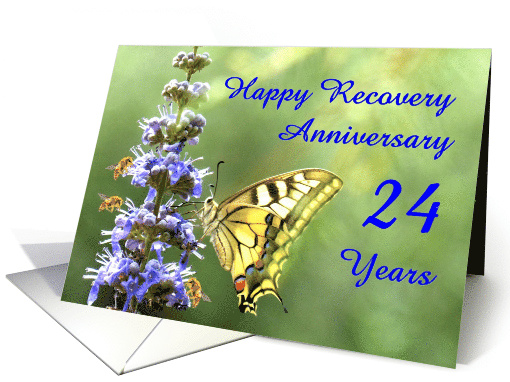 24 Years, Happy Anonymous Recovery Anniversary card (1494474)
