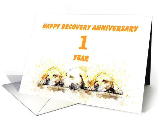 1 Year, Happy Anonymous Recovery Anniversary card (1494654)