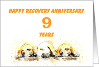 9 Years, Happy Anonymous Recovery Anniversary card