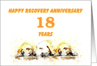 18 Years, Happy Anonymous Recovery Anniversary card