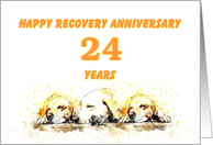24 Years, Happy Anonymous Recovery Anniversary card