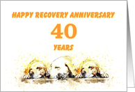 40 Years, Happy Anonymous Recovery Anniversary card