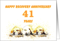 41 Years, Happy Anonymous Recovery Anniversary card