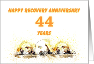 44 Years, Happy Anonymous Recovery Anniversary card