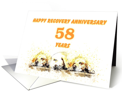 58 Years, Happy Anonymous Recovery Anniversary card (1495230)