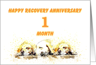 1 Month, Happy Anonymous Recovery Anniversary card
