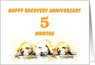 5 Months, Happy Anonymous Recovery Anniversary card