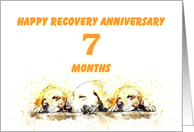 7 Months, Happy Anonymous Recovery Anniversary card