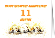 11 Months, Happy Anonymous Recovery Anniversary card