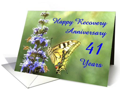 41 Years, Happy Anonymous Recovery Anniversary card (1495782)