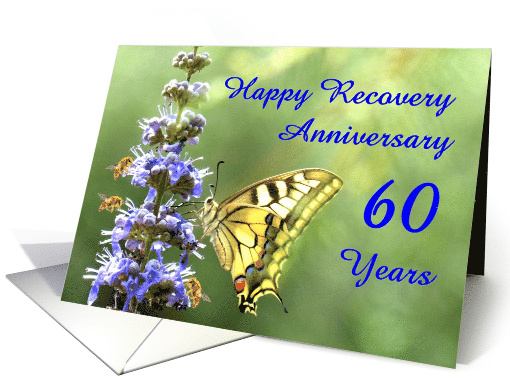 60 Years, Happy Anonymous Recovery Anniversary card (1495950)