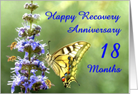 18 Months, Happy Anonymous Recovery Anniversary card