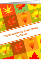 50 Years, Happy Recovery Anniversary card