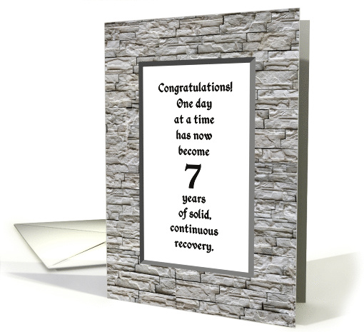 7 Years, Happy Recovery Anniversary card (1497522)