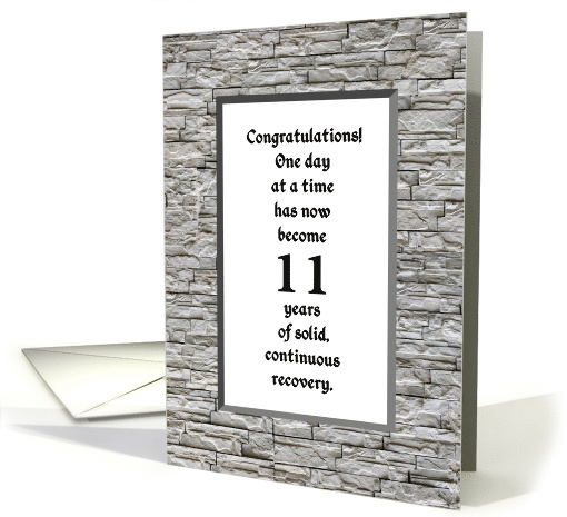 11 Years, Happy Recovery Anniversary card (1497530)
