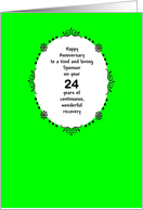 Sponsor 24 Years, Happy Recovery Anniversary card