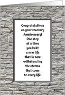 Any Year, Happy Recovery Anniversary card