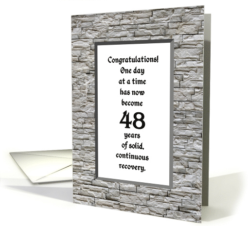 48 Years, Happy Recovery Anniversary card (1498760)
