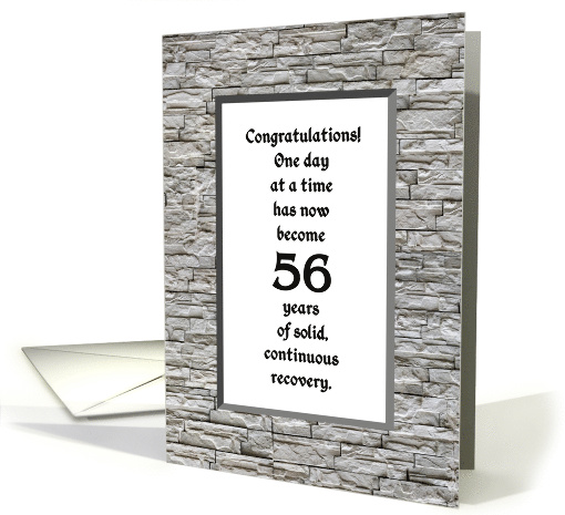 56 Years, Happy Recovery Anniversary card (1498778)