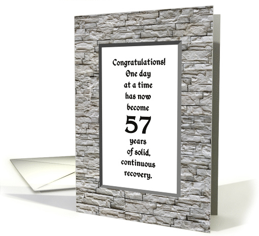 57 Years, Happy Recovery Anniversary card (1498780)
